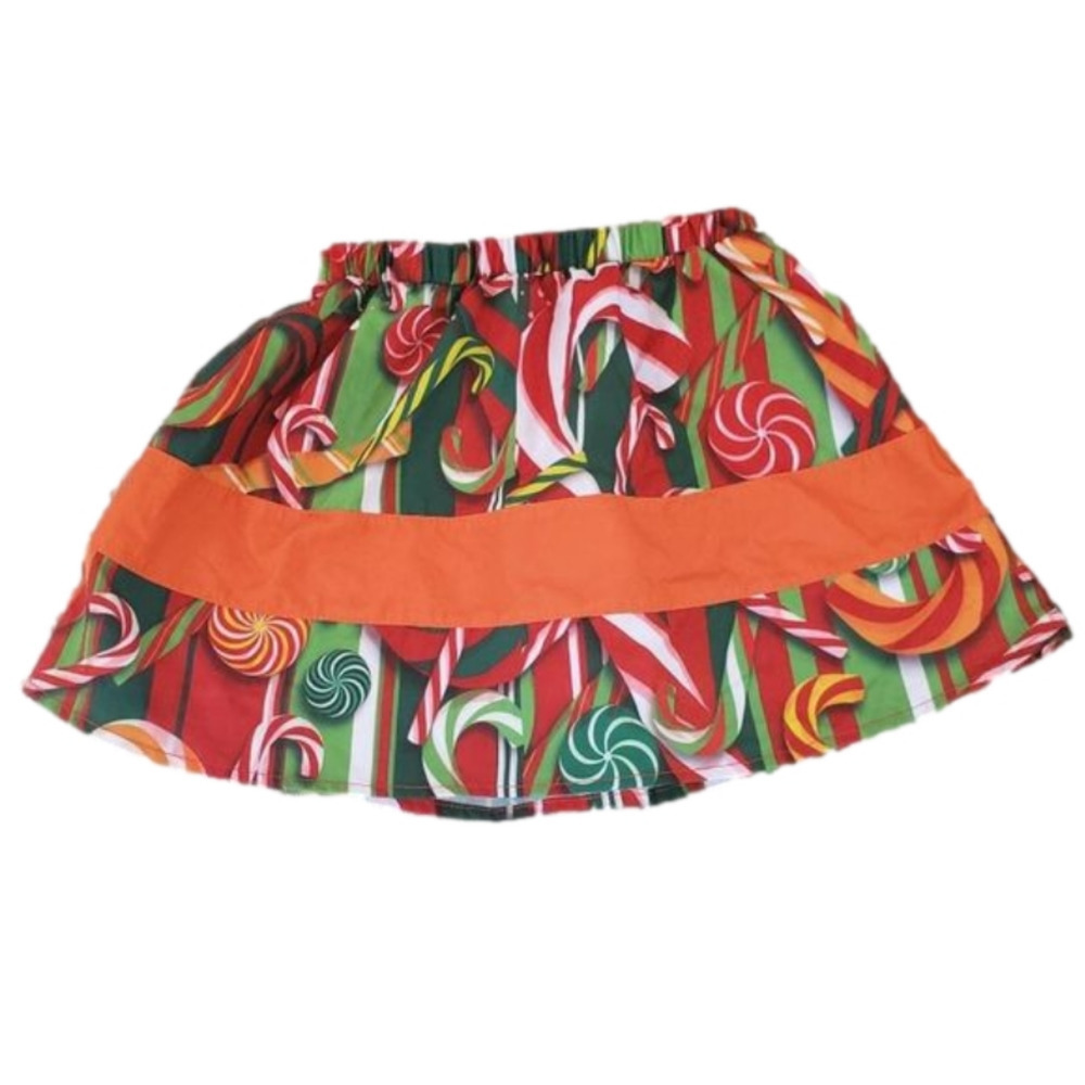 CHRISTMAS abstract candy cane and sucker skirt
